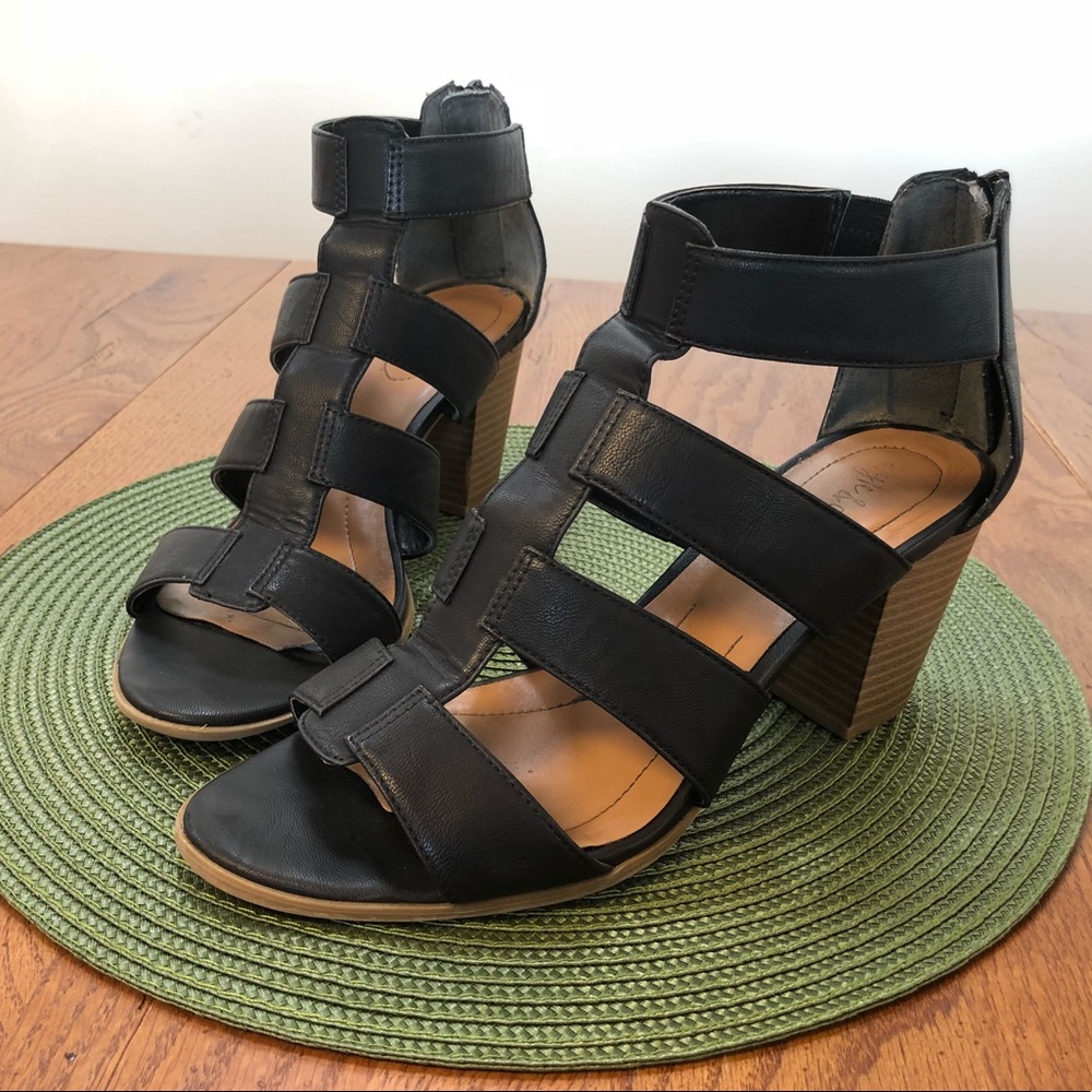 Style & Co Leather Open Toe Casual Strappy Sandals